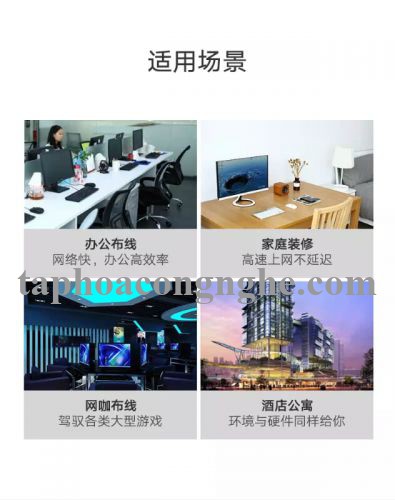 Ugreen 50196 10M màu Đen Cáp mạng LAN cat6 Đầu bấm kim loại NW101 30050196